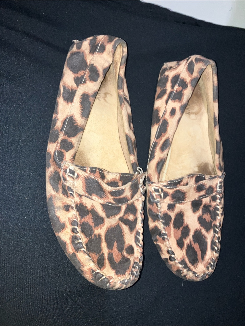 Old Navy Leopard Print Moccasin Flats - Brown/Tan